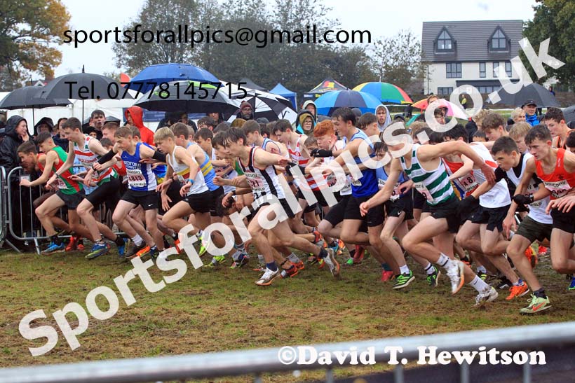 Boys Under-15s 2023 National Cross Country Relays, Berry Hill Park, Mansfield.  Photo: David T. Hewitson/Sports for All Pics